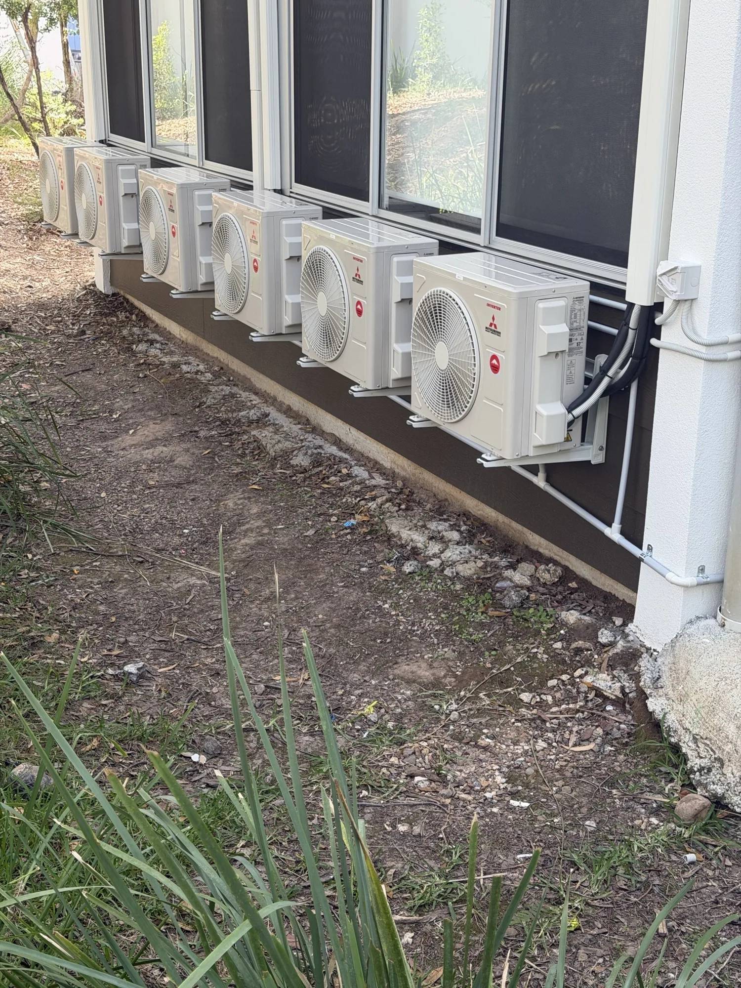 Split system air conditioning unit installed by PowerBreeze Solutions